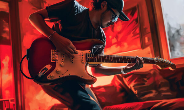 Guitarist in Rhythmic Flow